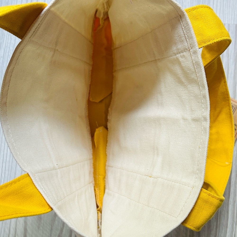 🛍️ Mini Canvas Tote Yellow Trader Joe’s Limited Edition NWT - Picture 3 of 5